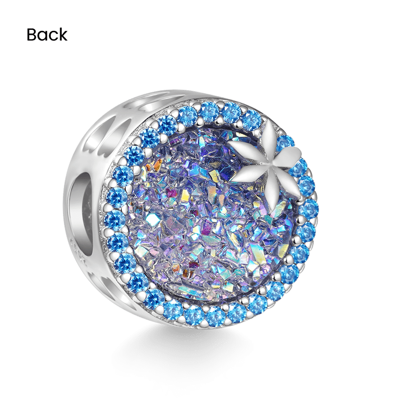 Gnoce Christmas Blue Snowflake Crystal Charm_2