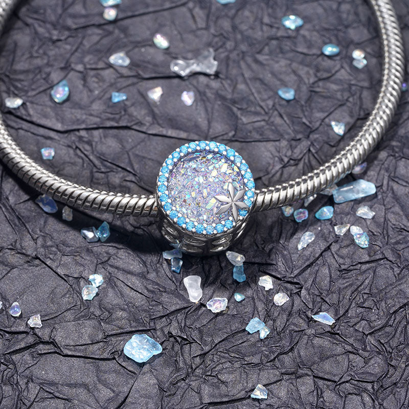 Gnoce Christmas Blue Snowflake Crystal Charm_3