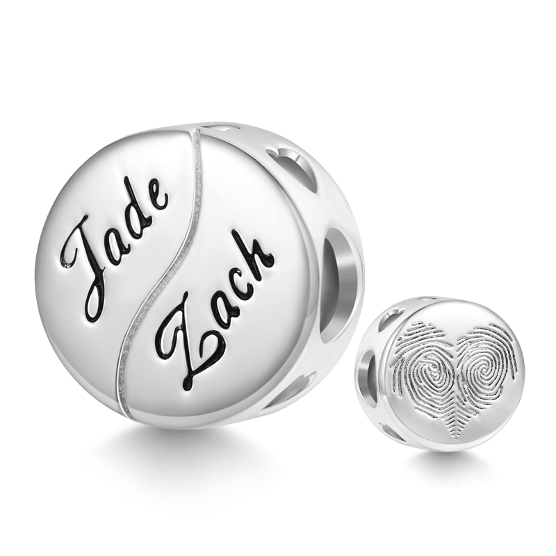 Gnoce Engravable Love Heart Fingerprint Charm_1