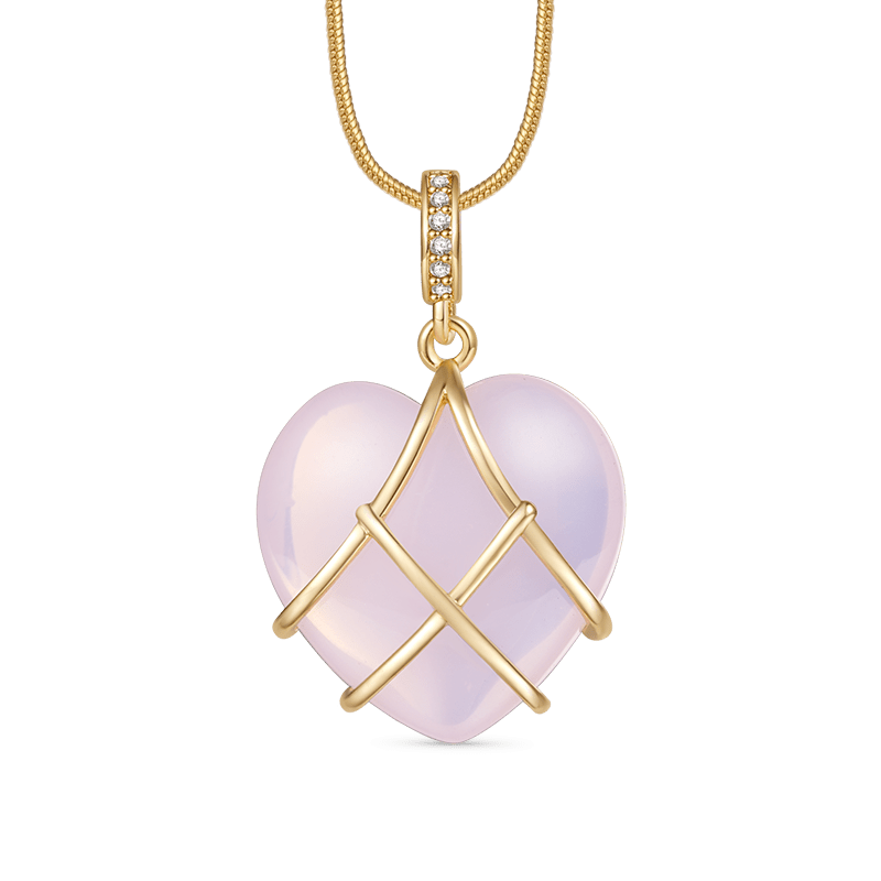 Gnoce Barbie Pink Heart Necklace_1