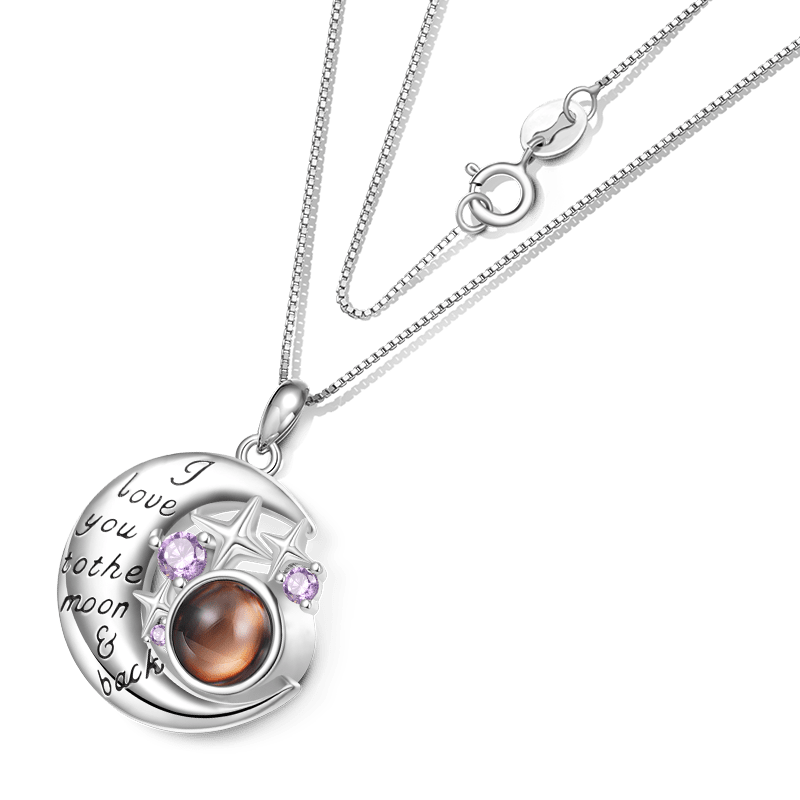 Gnoce Projection Moon&Star Personalized Photo Necklace_2