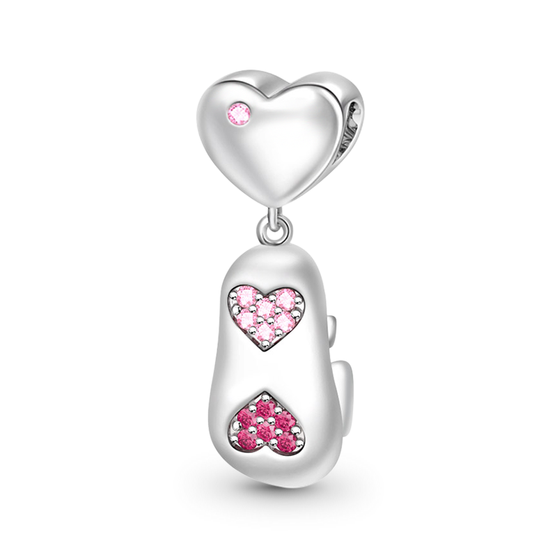 Gnoce "Oh, My Baby Girl" 925 Sterling Silver Bow-knot Shoe Pendant Charm_1