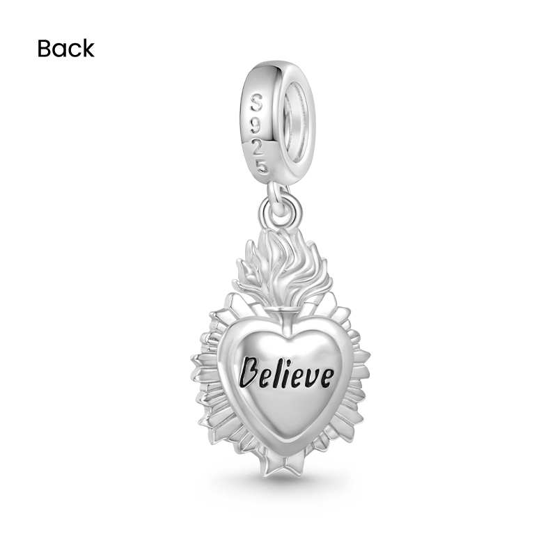 Gnoce Sacred Heart Talisman Pendant Dangle Charm_2