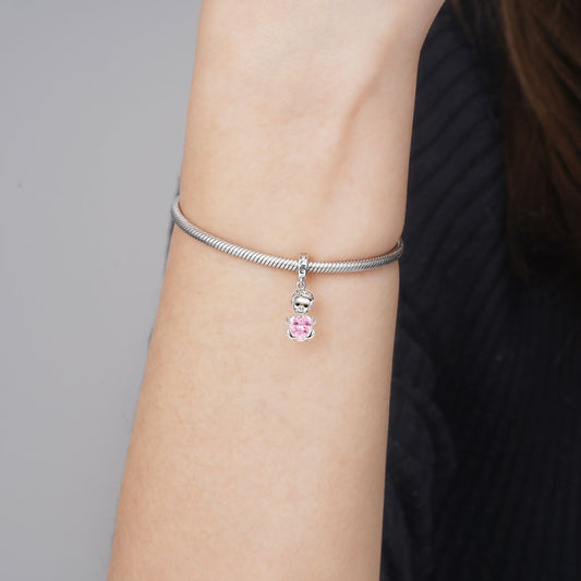 Gnoce Baby Girl Embraces Heart Pendant Dangle Charm_3