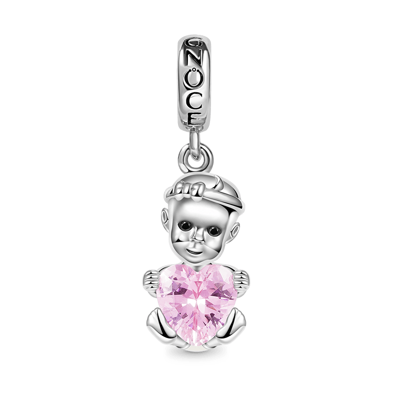 Gnoce Baby Girl Embraces Heart Pendant Dangle Charm_1