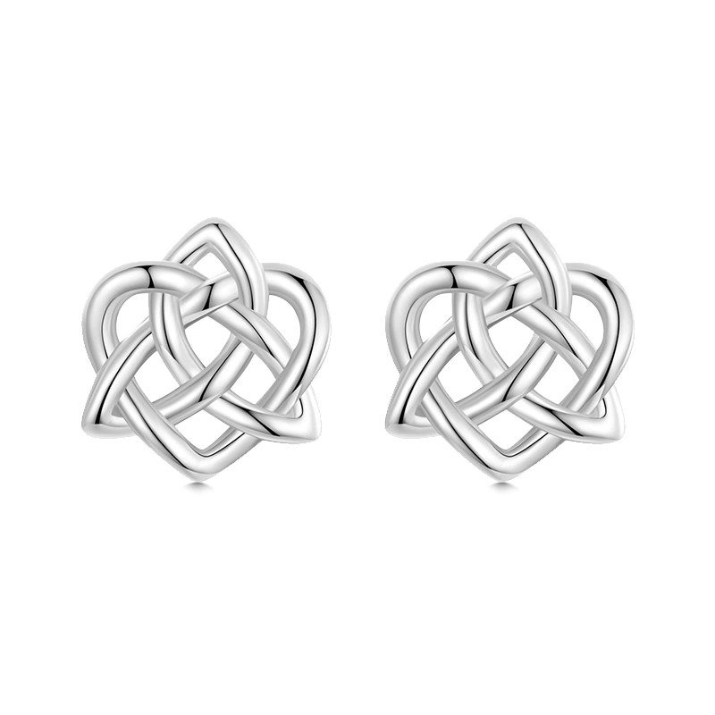 Gnoce Celtic Knot Geometric Stud Earrings_1