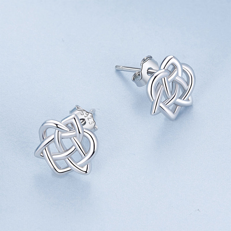 Gnoce Celtic Knot Geometric Stud Earrings_2