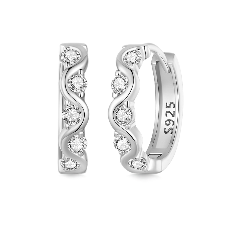 Gnoce Wavy Sparkling Hoop Earrings_1
