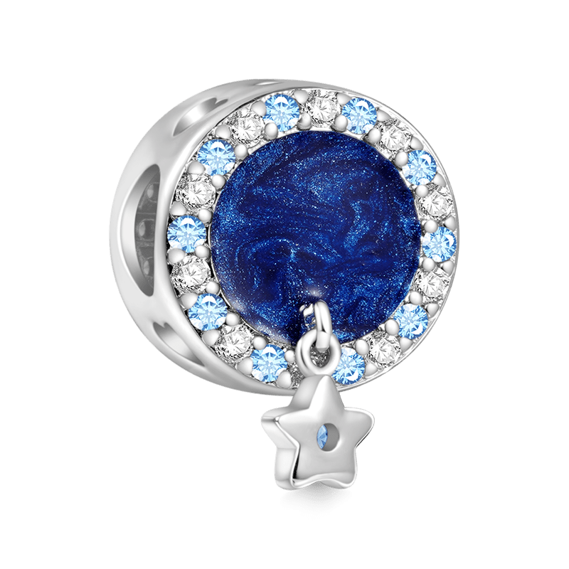 Gnoce Blue Night Sky Star & Moon Charm_2