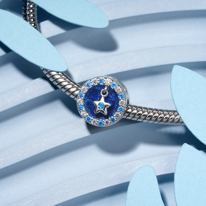 Gnoce Blue Night Sky Star & Moon Charm_3