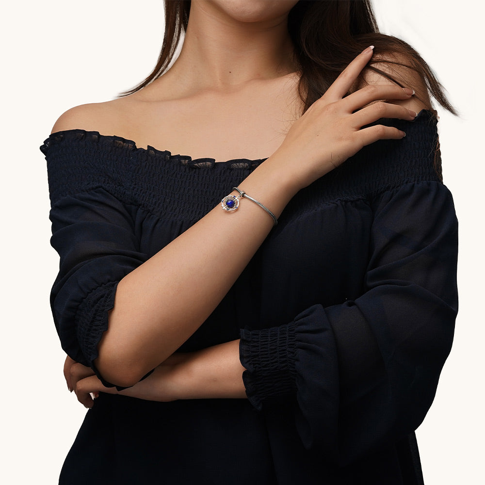 Gnoce Rotatable Natural Lapis Lazuli Galaxy Pendant Dangle Charm_6