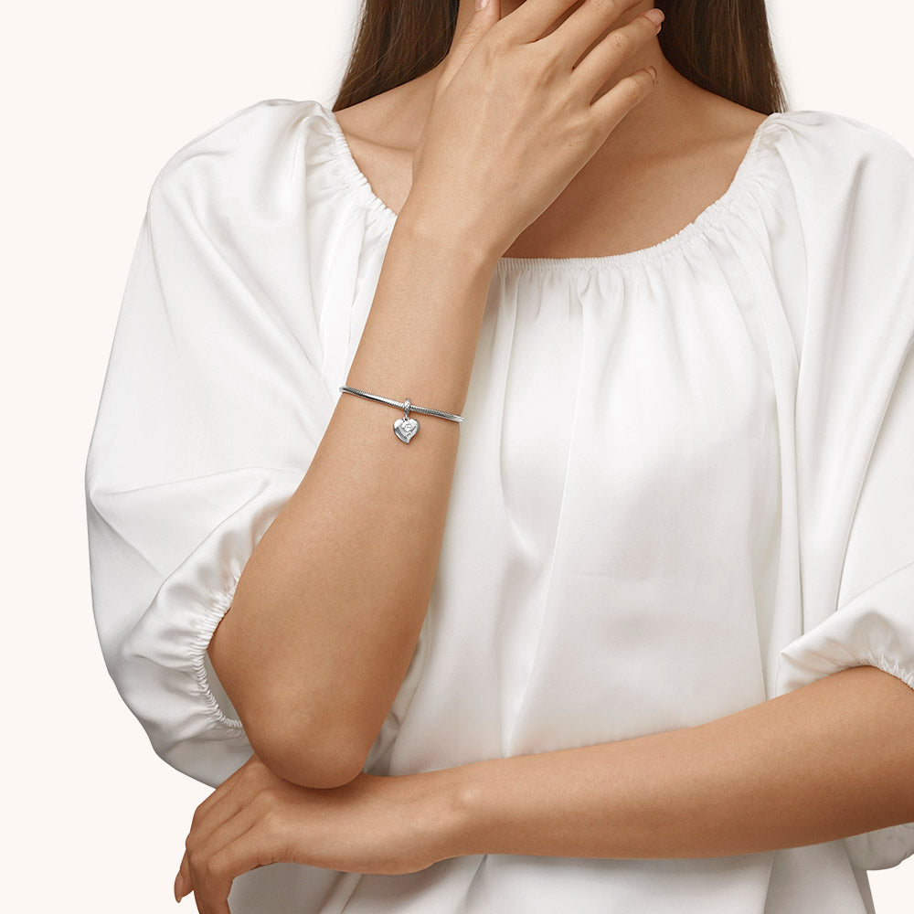 Gnoce “Forever in my Heart” Dog Paw Love Pendant Dangle Charm_4