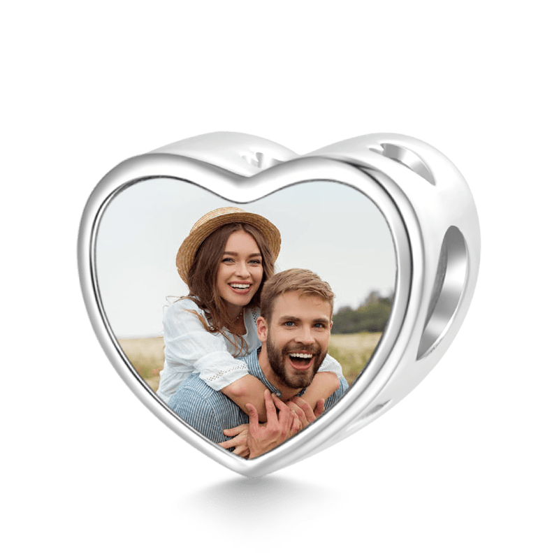 Gnoce Heart Bow Personalized Photo Charm_2