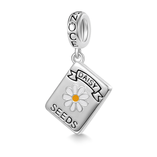 Gnoce Garden Daisy Seed Packet Pendant Dangle Charm_1