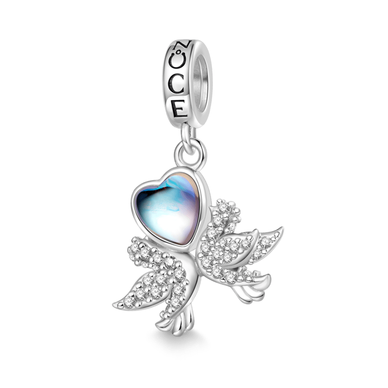 Gnoce Love Birds Moonstone Pendant Dangle Charm_1