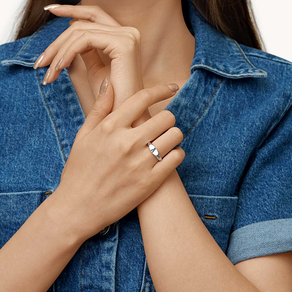 Gnoce Initial Letters Personalized Silver Ring_4