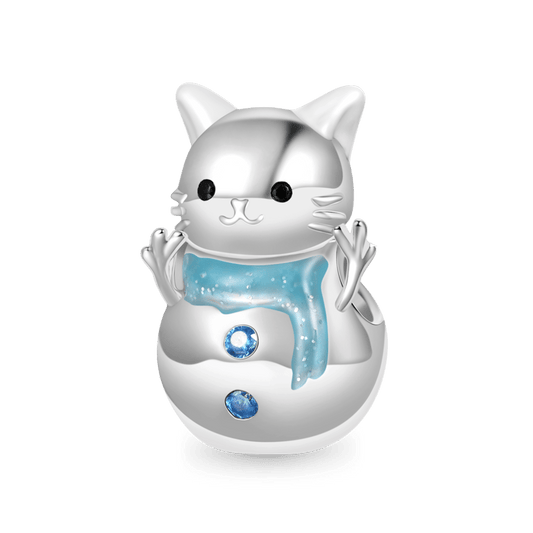 Gnoce Christmas Cat Snowman Charm_1