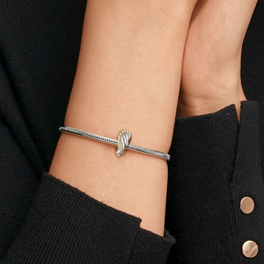 Gnoce Birthstone Angel Wings Personalized Charm_5