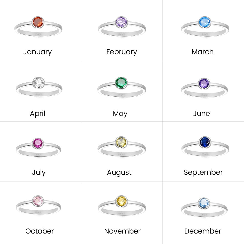 Gnoce Basic Solo Diamond Birthstone Promise Ring_6