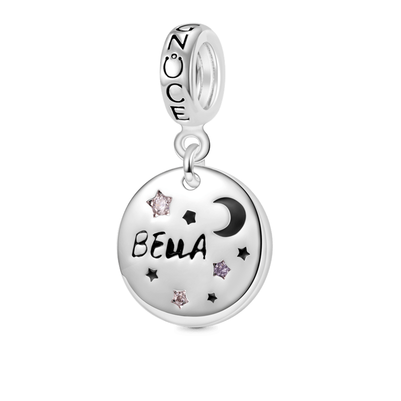 Gnoce Star Disk Engravable Pendant Dangle Charm_1