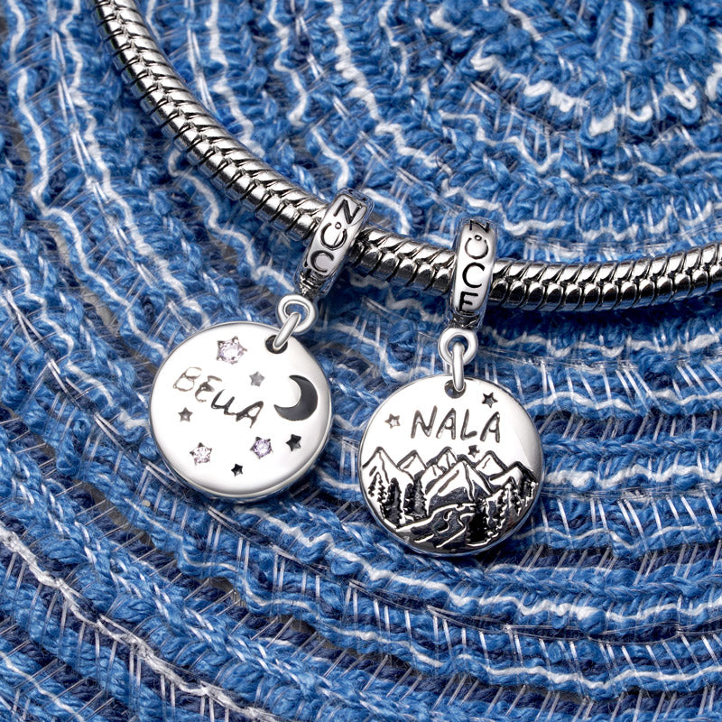 Gnoce Star Disk Engravable Pendant Dangle Charm_4