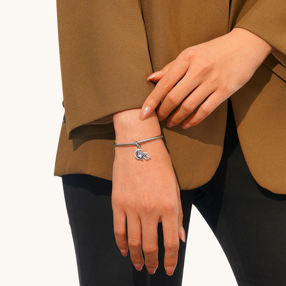 Gnoce Brilliant Meteor Moon Pendant Dangle Charm_4