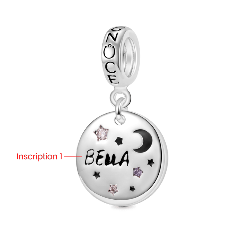 Gnoce Star Disk Engravable Pendant Dangle Charm_2