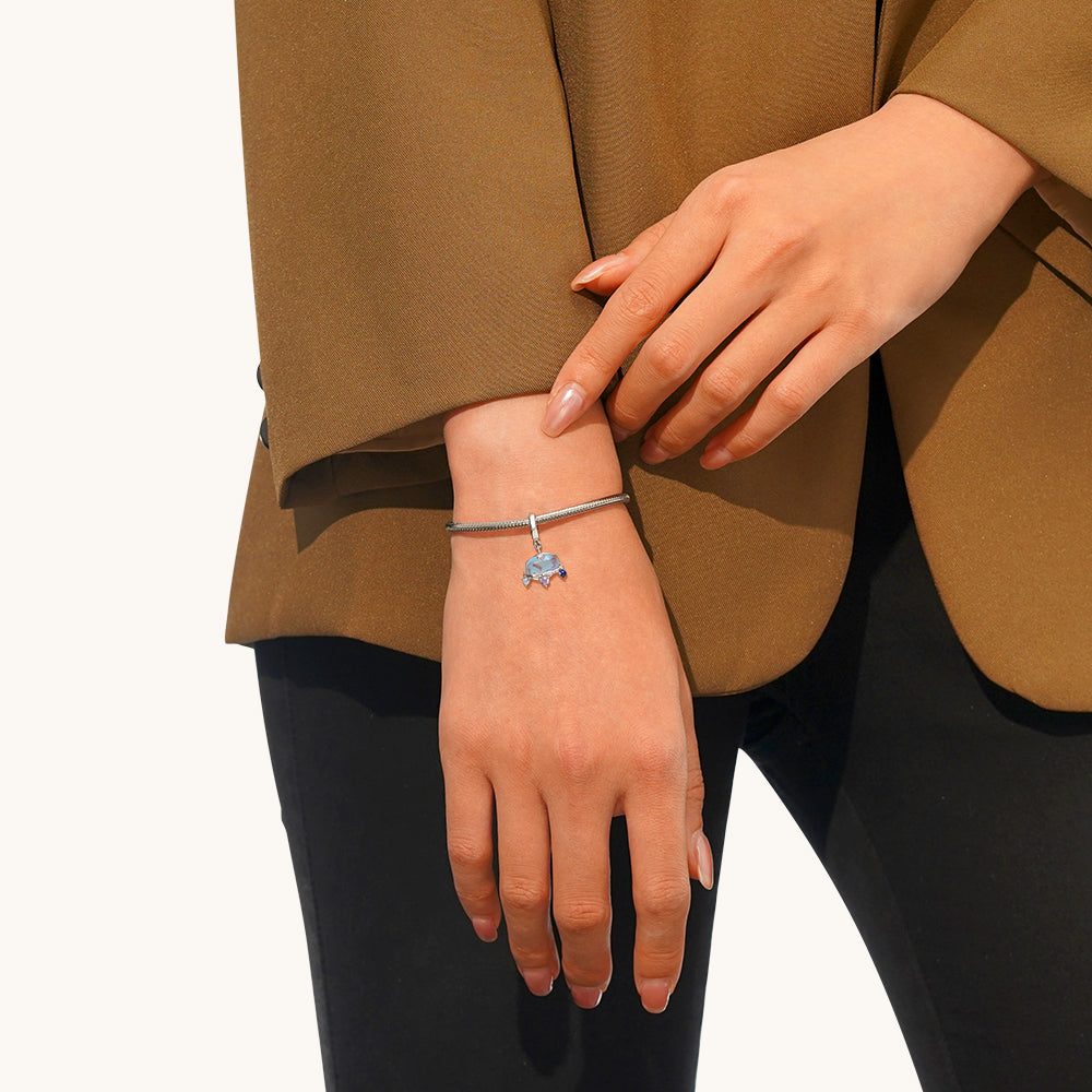 Gnoce Spaceship Silver Pendant Dangle Charm_4