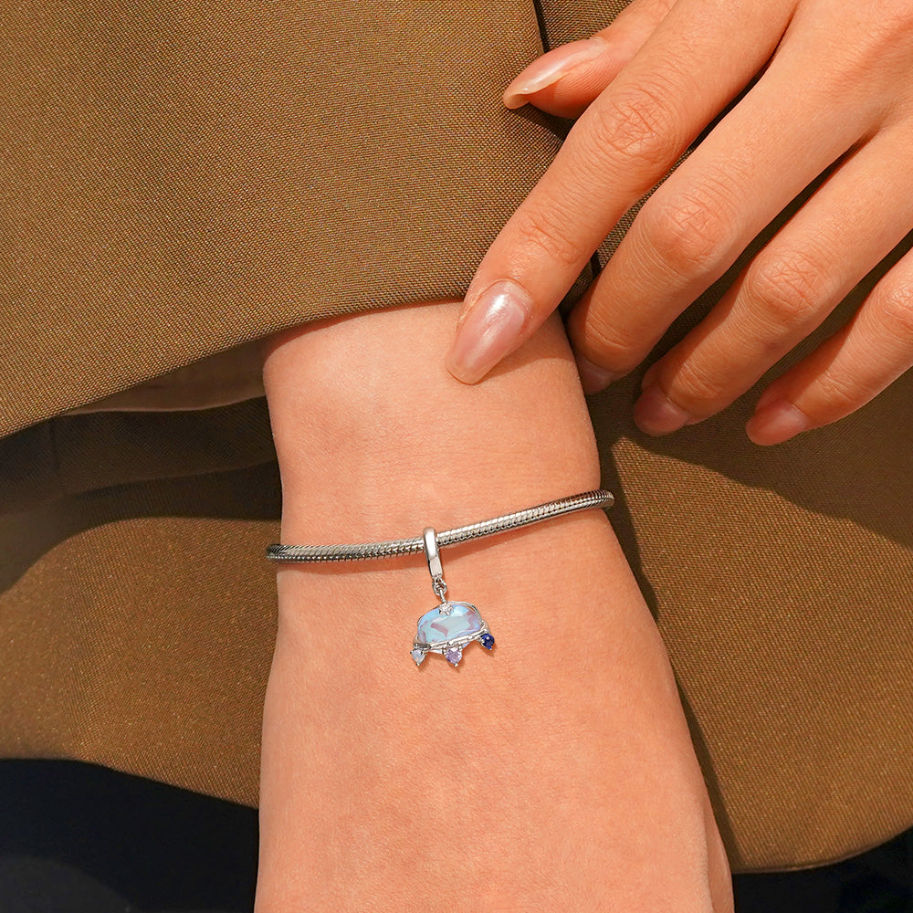 Gnoce Spaceship Silver Pendant Dangle Charm_5