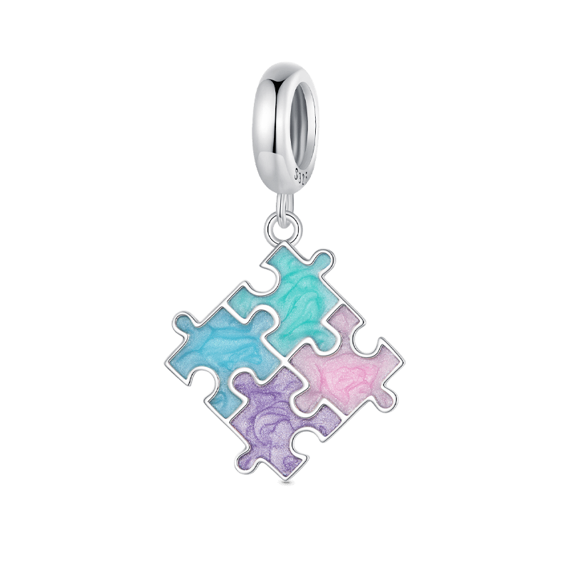 Gnoce Macaron Color Puzzle Pendant Dangle Charm_1