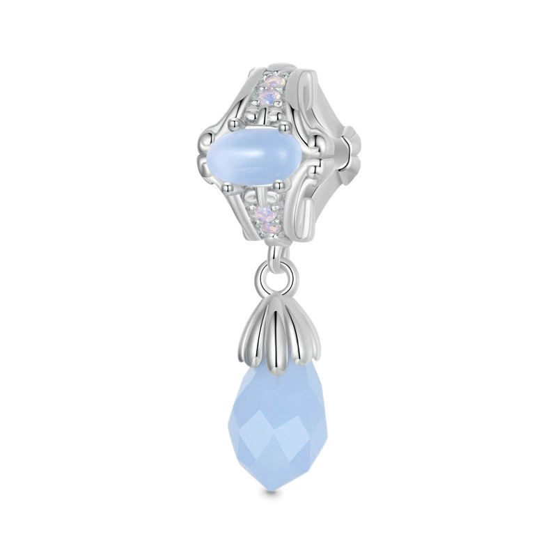 Gnoce Vintage Blue Water Drop Pendant Dangle Charm_1