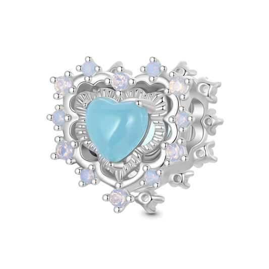 Gnoce Vintage Blue Heart Charm_1