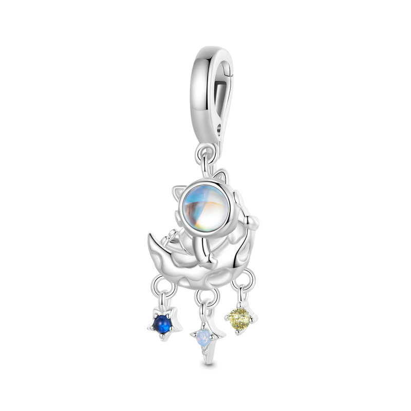 Gnoce Astronaut Moon Pendant Dangle Charm_1