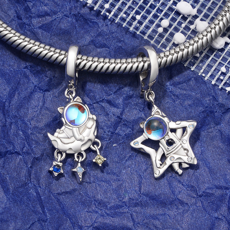 Gnoce Astronaut Moon Pendant Dangle Charm_2