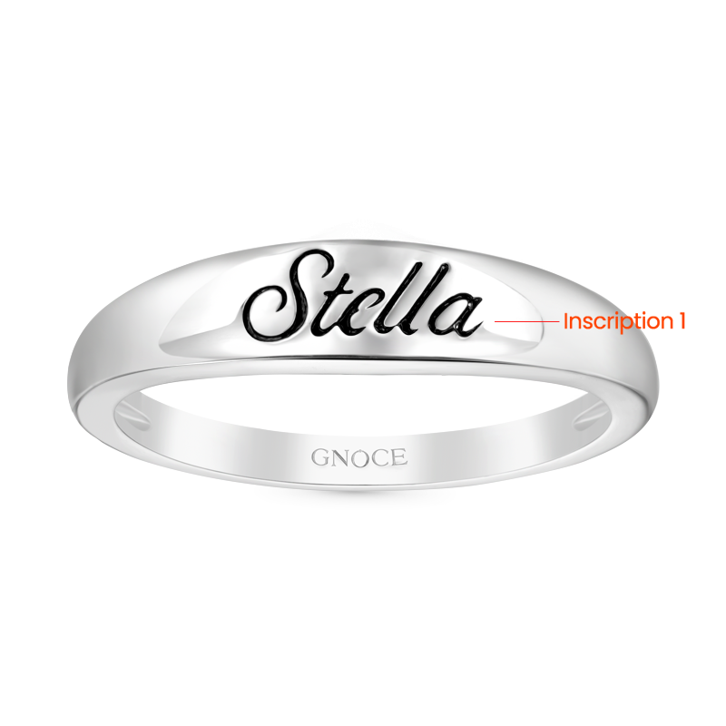 Gnoce Engravable Name Simple Basic Ring_3