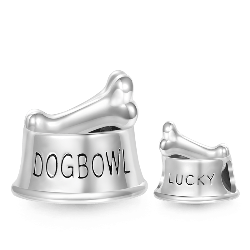 Gnoce Pet Dog Bowl Engravable Name Charm_1