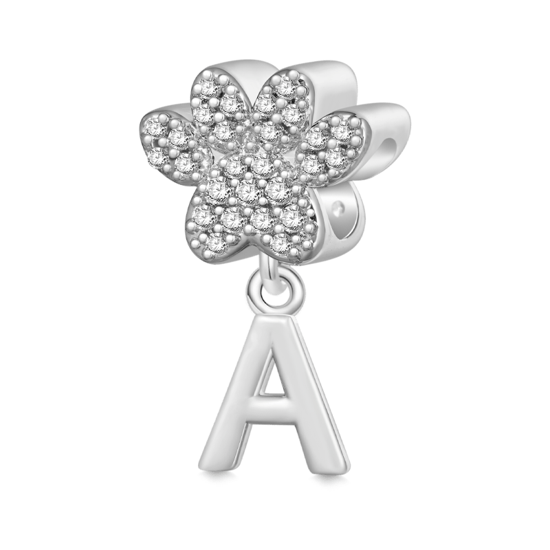 Gnoce Pet Dog Paw Initial Letters Personalized Pendant Dangle Charm_1