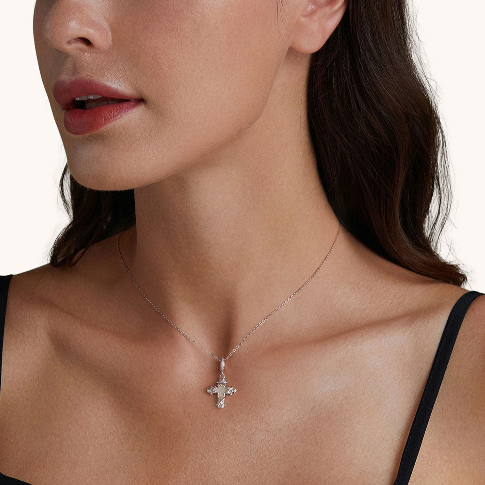 Gnoce Glow-in-the-Dark Retro Cross Pendant Dangle Charm_6