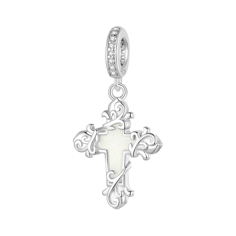 Gnoce Glow-in-the-Dark Retro Cross Pendant Dangle Charm_1