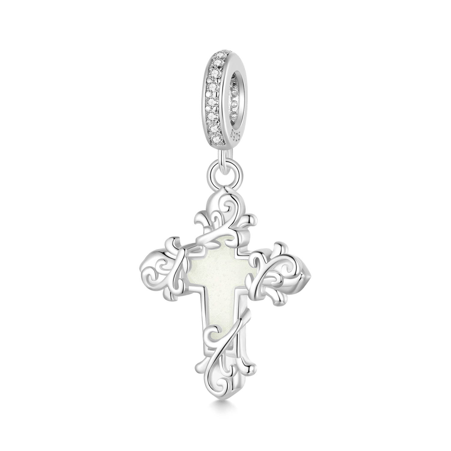 Gnoce Glow-in-the-Dark Retro Cross Pendant Dangle Charm_2