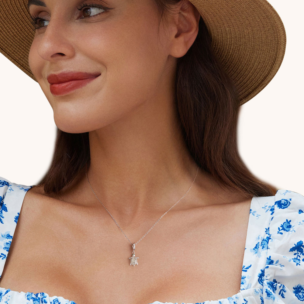 Gnoce Glow-in-the-Dark Sea Turtle Pendant Dangle Charm_6