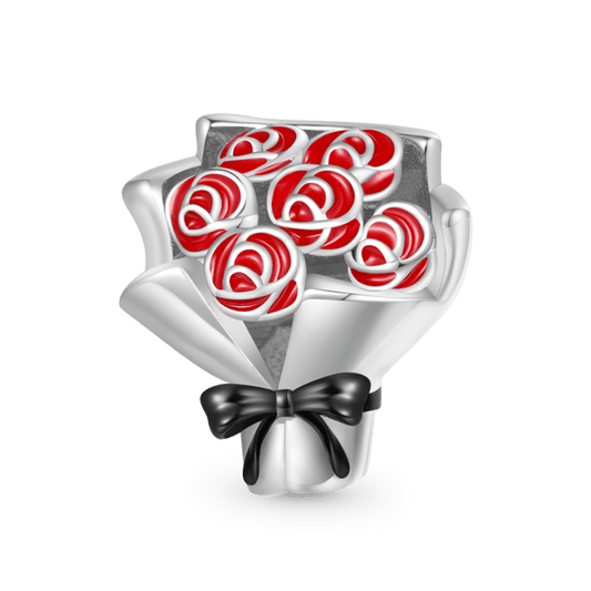 Gnoce Delicate Red Rose Bouquet Charm_1