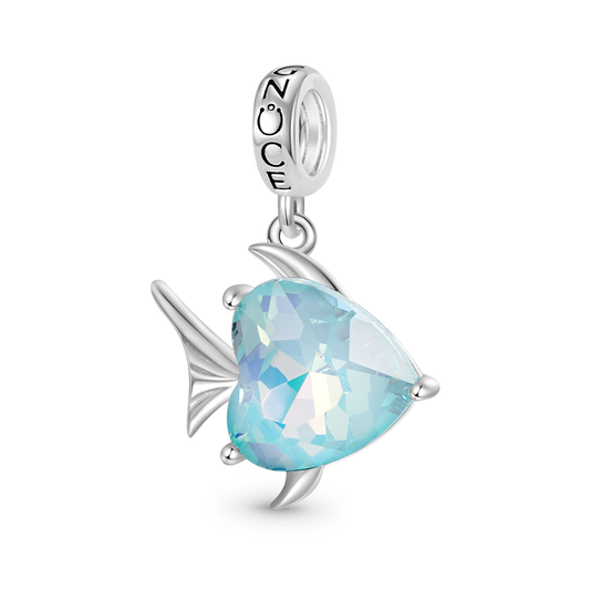 Gnoce Lake Blue Fish Pendant Dangle Charm_1