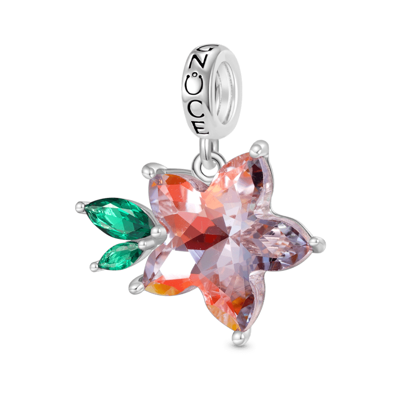 Gnoce Pink Zircon Sakura Pendant Dangle Charm_1