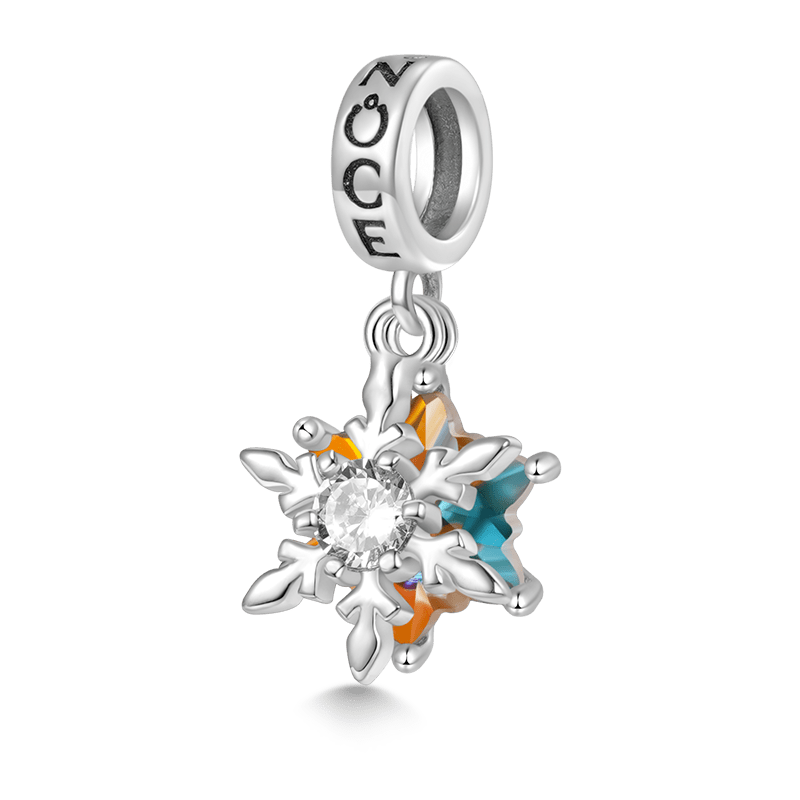Gnoce Sparkling Snowflake Pendant Dangle Charm_1