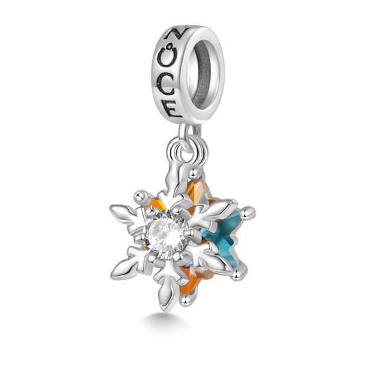 Gnoce Sparkling Snowflake Pendant Dangle Charm_1