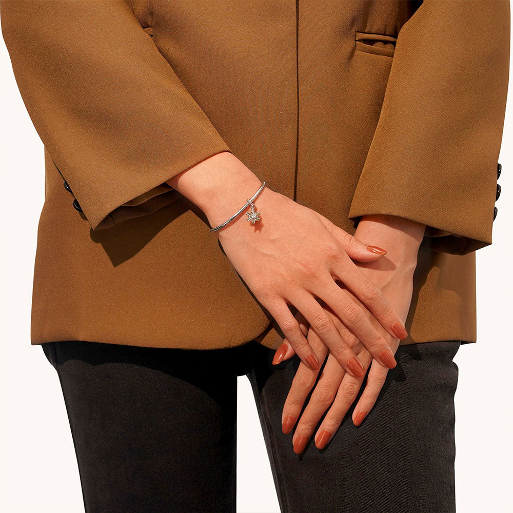 Gnoce Sparkling Snowflake Pendant Dangle Charm_6