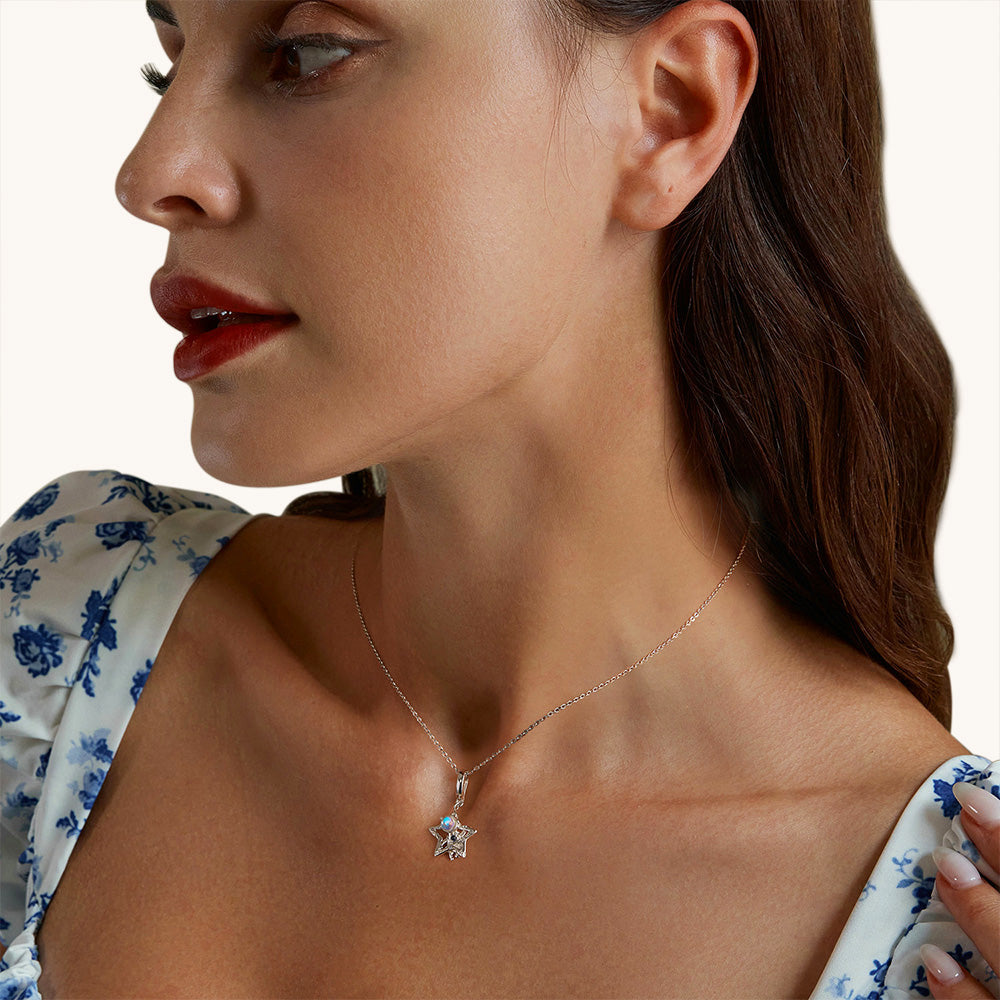 Gnoce Silver Astronaut Star Pendant Dangle Charm_6