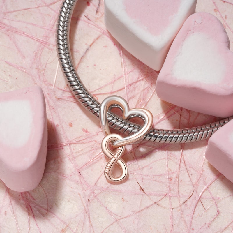 Gnoce Rose Gold Eternal Heart Charm_4