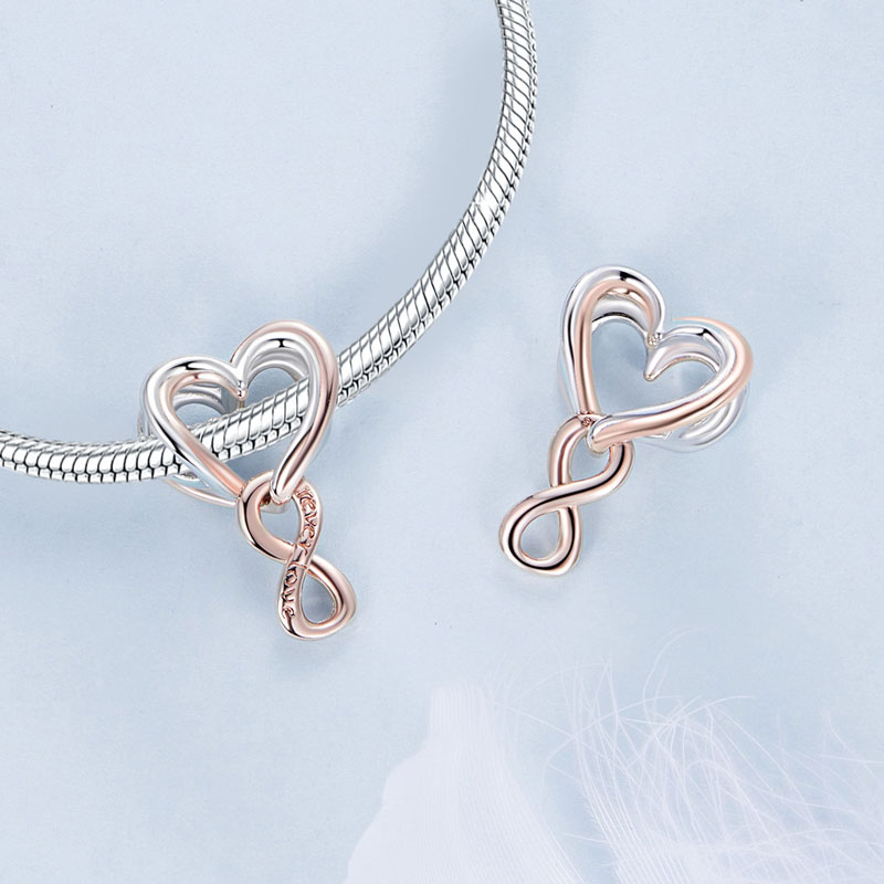 Gnoce Rose Gold Eternal Heart Charm_2
